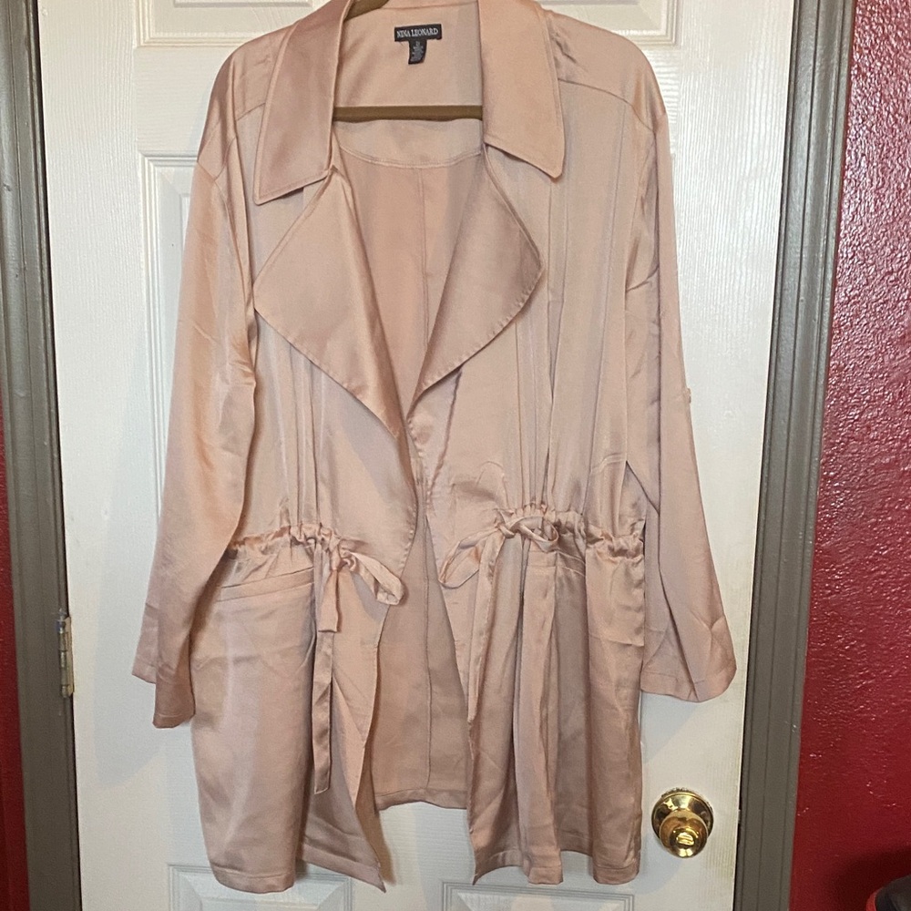 Nina Leonard Champaign Trench Coat